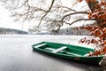 Frozen boat Royalty Free Stock Photo