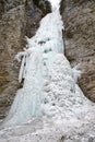 Frozen Brankovsky waterfall, Slovakia Royalty Free Stock Photo