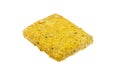Frozen breaded fish fillet isolated on white Royalty Free Stock Photo