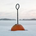 Frozen buoy Royalty Free Stock Photo