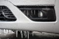 Frozen car detail Royalty Free Stock Photo