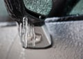 Frozen car detail Royalty Free Stock Photo