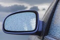 Frozen Car Rearview Mirror Royalty Free Stock Photo