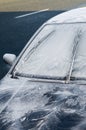 Frozen car windscreen Royalty Free Stock Photo