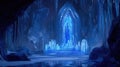 Frozen cave entrance Royalty Free Stock Photo