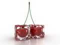 Frozen cherries Royalty Free Stock Photo