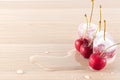 Frozen cherries Royalty Free Stock Photo