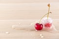 Frozen cherries Royalty Free Stock Photo