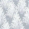Frozen Christmas tree seamless Royalty Free Stock Photo