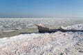 Frozen coast of Azov, Ukraine