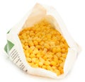 Frozen Corn in Open Bag