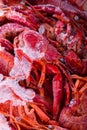 Frozen crayfish. Royalty Free Stock Photo