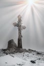 Frozen cross on top