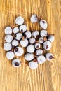 frozen currant berries on the table