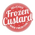 Frozen custard grunge rubber stamp Royalty Free Stock Photo