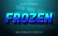 Frozen 3d text effect editable