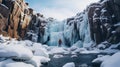 Frozen Descent: Epic Landscapes And Odd Juxtapositions Royalty Free Stock Photo