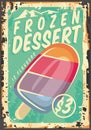 Frozen dessert promotional advertising sign