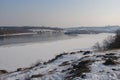 Frozen Dnieper in Zaporozhye