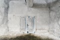 Frozen door inside Global Seed Vault, Svalbard, Longyearbyen Royalty Free Stock Photo