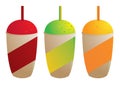 Frozen drinks isolated