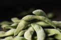 Frozen edamame, japanese green soybeans in the pod