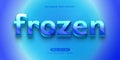 Frozen editable text effect vector