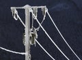 Frozen electric pole