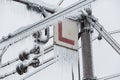 Frozen electrical lines for railroad