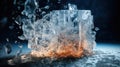 Frozen Explosion: A Captivating Visual Symphony of Shattering Ice Royalty Free Stock Photo