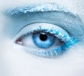 Frozen eye zone makeup