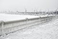 Frozen fence landscape