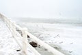 Frozen fence landscape