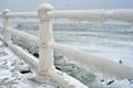 Frozen fence landscape