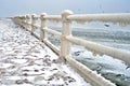 Frozen fence landscape