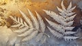 Frozen fern detail, icy textures Royalty Free Stock Photo