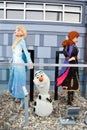 Frozen figures made of Lego at Disney Springs in Orlando, Florida