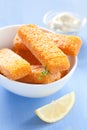 Frozen fish fingers