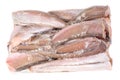 Frozen fish hake isolation on white Royalty Free Stock Photo
