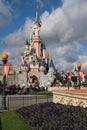 Frozen float in front of the castle