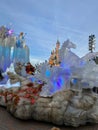 Frozen float in front of the castle