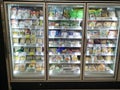 Bekasi, west java/ indonesia April 13 2019 : Frozen food at supermarket