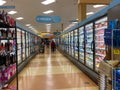 The Frozen Foods aisle of a Schnucks grocery store Royalty Free Stock Photo