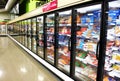 Frozen foods aisle Royalty Free Stock Photo
