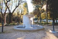 Frozen fountain in Villa Torlonia Park