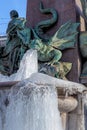Frozen fountain in Zurich, Switzerland