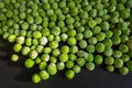 frozen frosty green peas background closeup