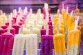 Frozen Fruit Juice Bars in a Market Royalty Free Stock Photo