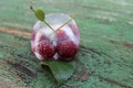 Cherries in ice. Frozen fruits. Royalty Free Stock Photo