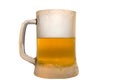 Frozen glass filled with ice cold beer Royalty Free Stock Photo